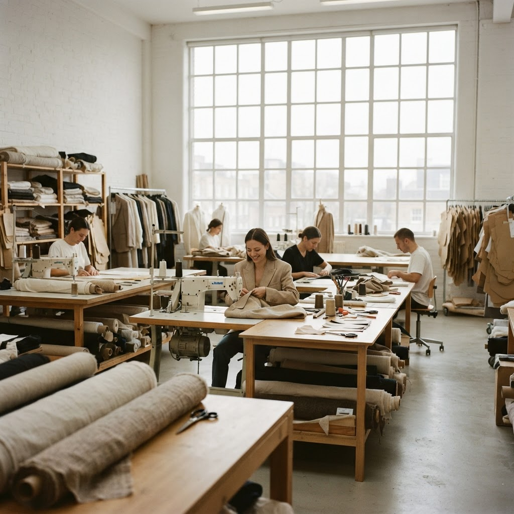 Artisans at work inside the Brunnei production studio